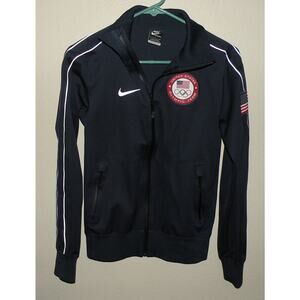 Nike United States Olympic Team Men’s Small Track Jacket Blue Large Letters USA